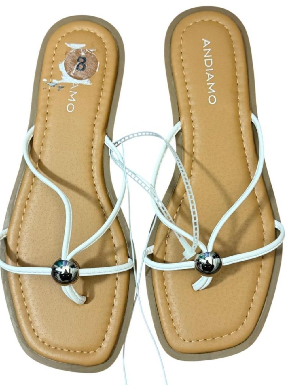 ANDIAMO Women Tan Thong Flat Sandals